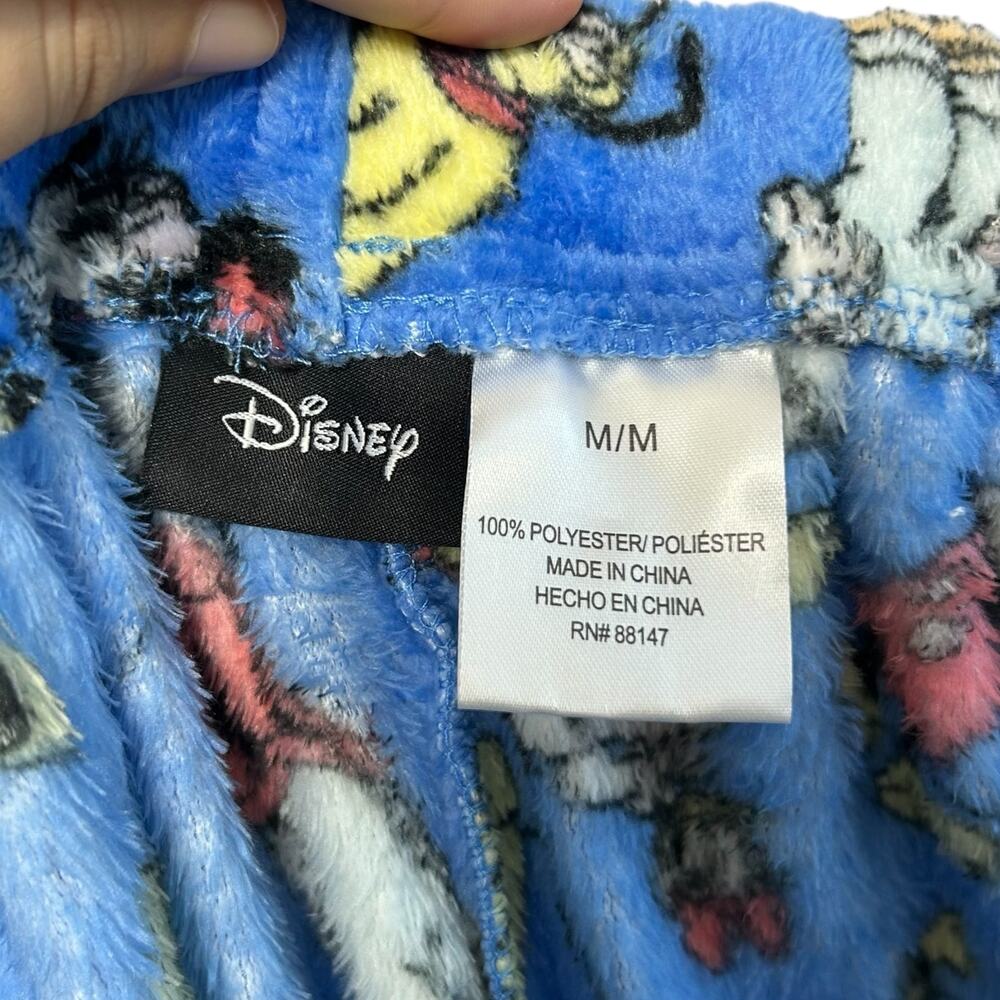 Disney Mickey Mouse Friends Fab Six Plush Pajama Pants NWT Women's Sz M Blue - Picture 4 of 7